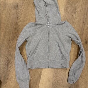 TNA Heather Gray Women's Zip-Up Hoodie